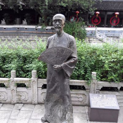 郑板桥铜雕像-景区园林中国历史名人郑燮雕塑